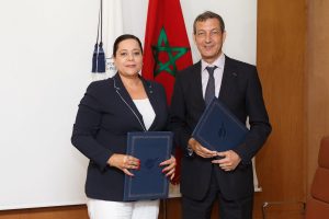 Présidente de la CGEM et Abdeladim Lhafi, Commissaire de la COP22