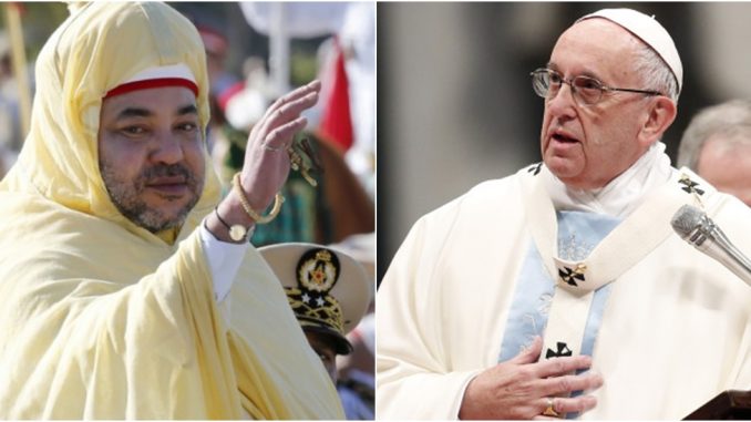 Roi mohammed6 & pape François Le roi Mohammed VI, a adressé un message de félicitations à sa sainteté le pape François