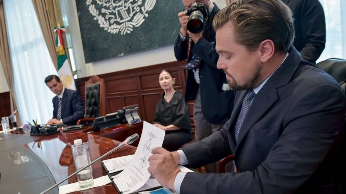 Leonardo DiCaprio et le président du Mexique signent un accord pour sauver une espèce de marsouins