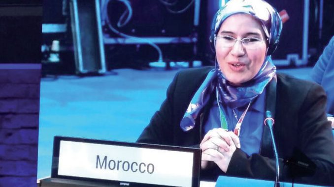 La Secrétaire d’Etat en charge du Développement durable, Mme Nezha El Ouafi . La Secrétaire d’Etat en charge du Développement durable, Mme Nezha El Ouafi .
