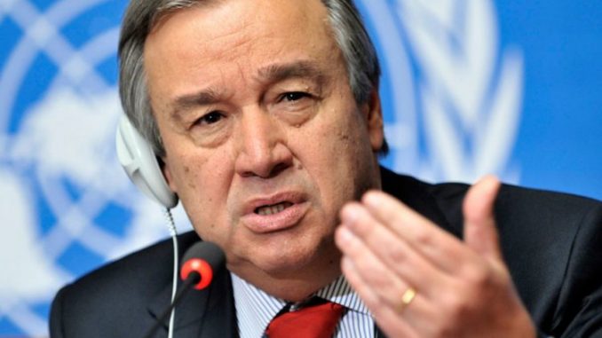 Le Secrétaire général de l’ONU, Antonio Guterres