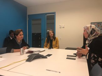 Mme El Ouafi lors d’une rencontre informelle des leaders économiques mondiaux (IGWEL)