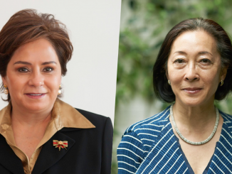 Patricia Espinosa, Secrétaire exécutive de l'ONU Changements climatiques et Mami Mizutori, Représentante spéciale du Secrétaire général pour la réduction des risques de catastrophe et chef du Bureau des Nations Unies pour la prévention des catastrophes