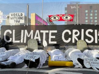 ONU Info/Laura Quinones - Manifestation devant la conférence sur le climat COP26 à Glasgow, en Écosse, au nom des victimes de la crise climatique.